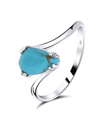 Blue Turquoise Silver Rings NSR-2473